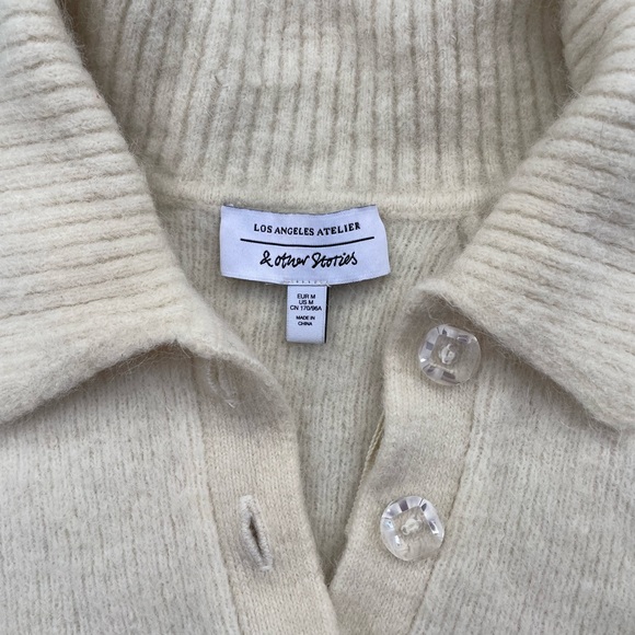 & other stories angora knit polo sweater - Picture 2 of 7